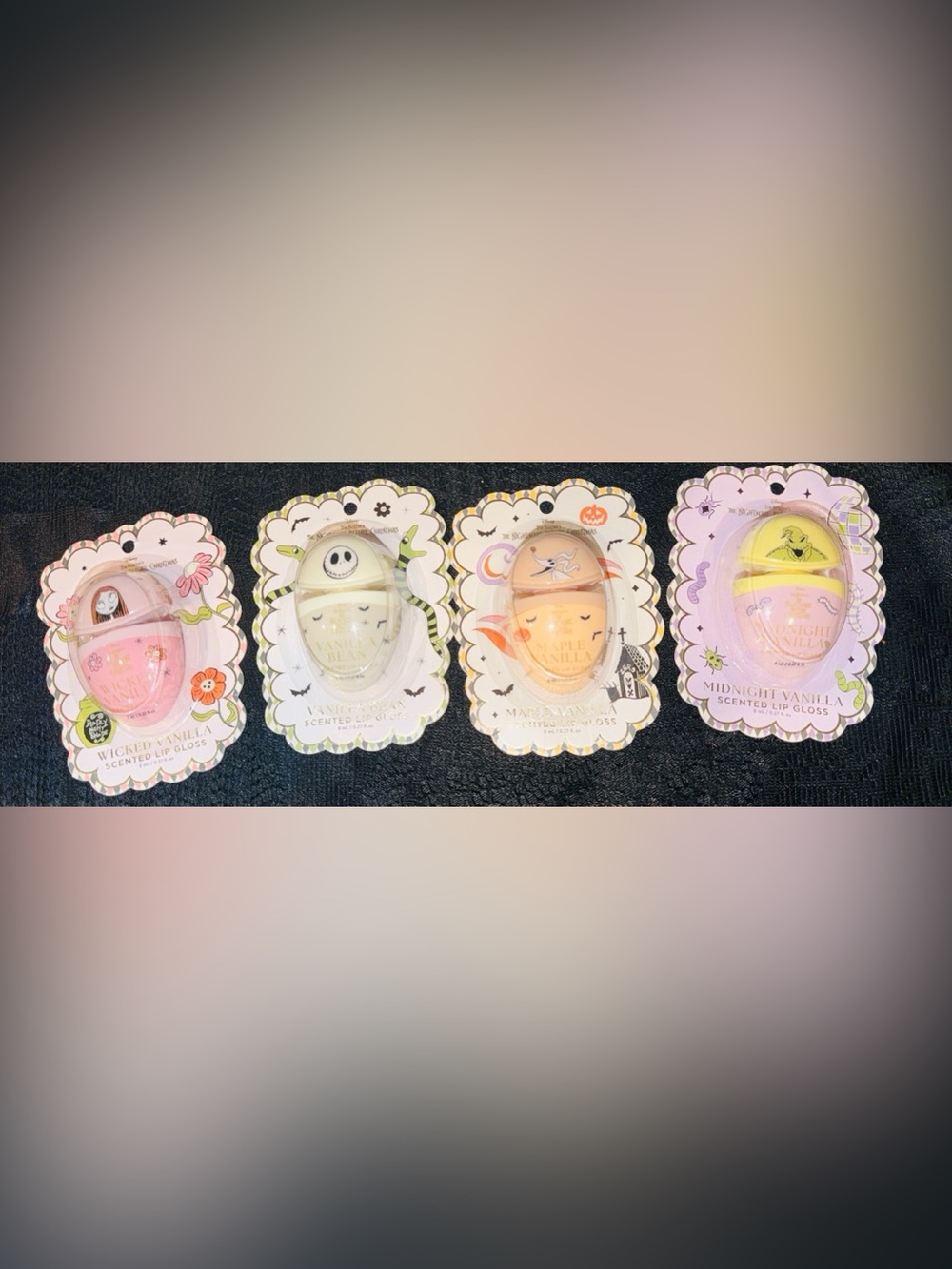 New Set of 4 Disney Nightmare Before Christmas lipglosses